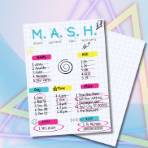 MASHゲーム， 90sパーティの招待状