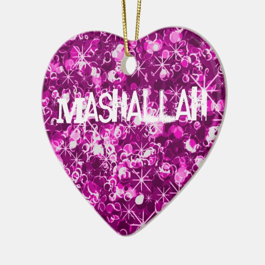 Mashallahのイスラム教のお祝いのオーナメント セラミックオーナメント (左)