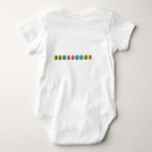 Mashallahのベビーの用品類のイスラム教のイスラム教のファッション ベビーボディスーツ (裏面)