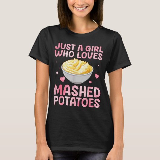 Mashed Tato Art For Women Girls Thanksgiving Mashe Tシャツ (正面)