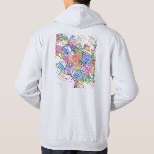 Mashhad Iran City Map パーカ (裏面)