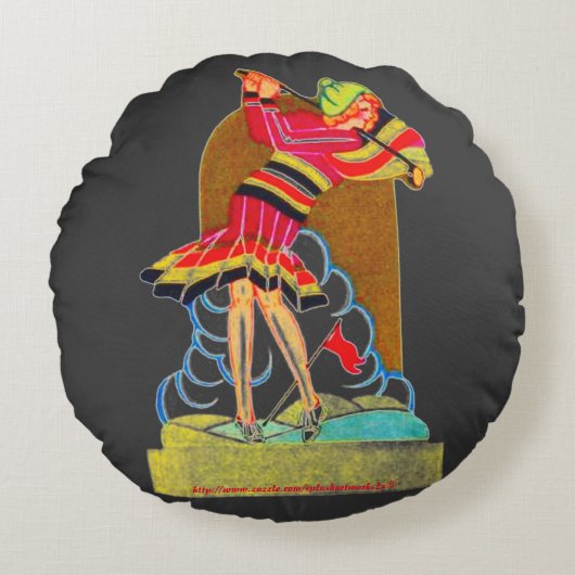 "Mashie niblick" ラウンドクッション (正面)