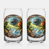 Mashup attack of the Colossus frosted canned glass ガラス缶 (正面)