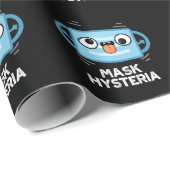 Mask Hysteria Funny Mask Pun Dark BG ラッピングペーパー (ロールコーナー)