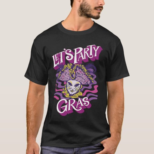 Mask Mardi Gras Let's Party Parade Shenanigans Car Tシャツ (正面)