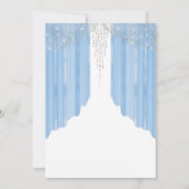 Mask Masquerade Light Blue Quinceanera 招待状 (裏面)