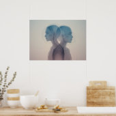 Mask of Emotions Poster Abstract Wall Art ポスター (キッチン)