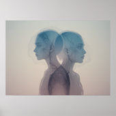 Mask of Emotions Poster Abstract Wall Art ポスター (正面)