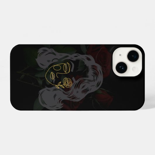 Mask phone case iPhoneケース (裏面横)