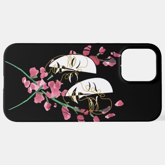 Mask phone case iPhoneケース (裏面横)