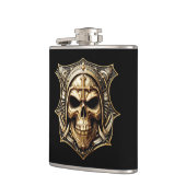 Maske Deathmetal Totenkopf Gold Schild フラスク (左)