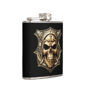 Maske Deathmetal Totenkopf Gold Schild フラスク (右)