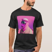 Masked Arab in a Vaporwave Desert Retrowave style Tシャツ (正面)