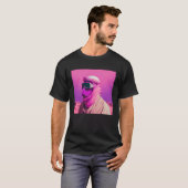 Masked Arab in a Vaporwave Desert Retrowave style Tシャツ (正面フル)