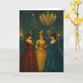 Masked Ball Christmas Card カード (黄色い花)