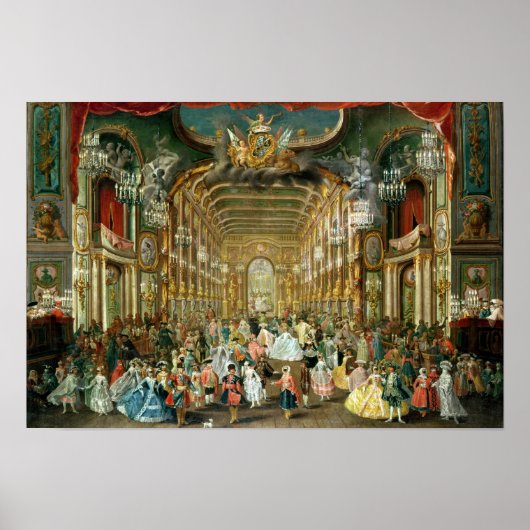 Masked Ball in the Hoftheater, Bonn, 1754 ポスター (正面)