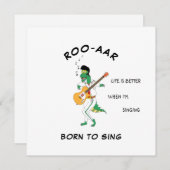 Masked Dino Singer Soundwave Song Card for Friend 招待状 (正面/裏面)