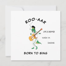 Masked Dino Singer Soundwave Song Card for Friend