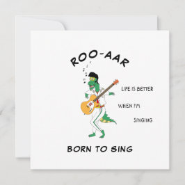 Masked Dino Singer Soundwave Song Card for Friend 招待状