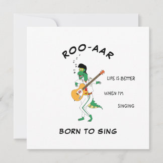 Masked Dino Singer Soundwave Song Card for Friend 招待状