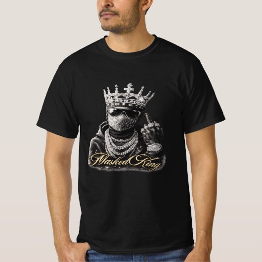 Masked King Streetwear Graphic T-Shirt Tシャツ (正面)