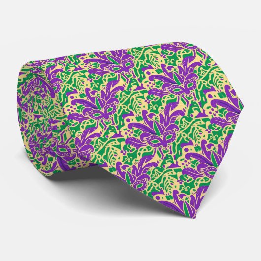 Masked Mischief Mardi Gras Tie ネクタイ (ロール)