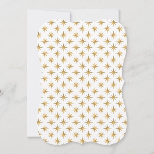 Masks & Mocktails Gold Masquerade Birthday 招待状 (裏面)