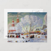 Maslanitsa -バター週の冬休み シーズンポストカード (正面/裏面)