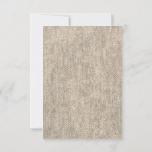 Mason 素朴 Jar & BurlapとSunflower RSVPカード (裏面)