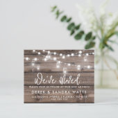 Mason 素朴 Jar Lights新しい住所 案内ポストカード (スタンド正面)