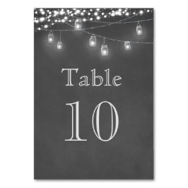 Mason 素朴 Jar String Lightsテーブル番号 テーブルナンバー