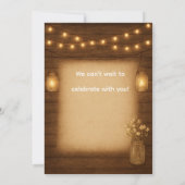 Mason 素朴 Jar String Lights日付カードを保存 セーブザデート (裏面)