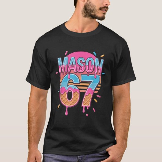 Mason 67 ミーム アイスクリーム Bysebyll Drip Tシャツ (正面)
