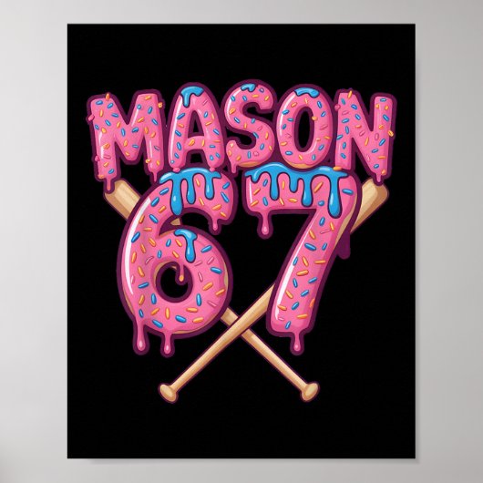 Mason 67 楽しいアイスクリームしたびれ Bysebyll ミーム ポスター (正面)
