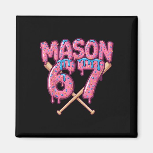 Mason 67 楽しいアイスクリームしたまわり Bysebyll ミーム マグネット (正面)