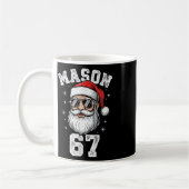 Mason 67 Cool Santa Christmas Six Seven Meme  コーヒーマグカップ (左)