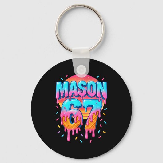 Mason 67 Costume Ice Cream Baseball Drip 6 7 Meme  キーホルダー (正面)