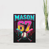 Mason 67 Funny Ice Cream Drip Baseball Ice Cream D カード (正面)