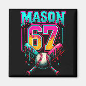 Mason 67 Funny Ice Cream Drip Baseball Ice Cream D マグネット (正面)
