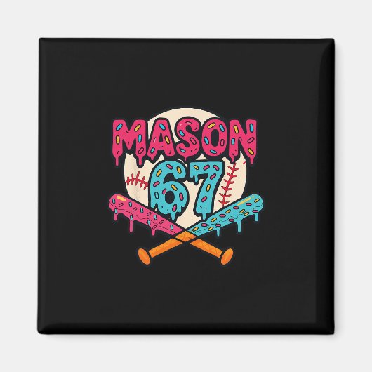 Mason 67 Funny Ice Cream Drip Sell Meme Graphic  マグネット (正面)