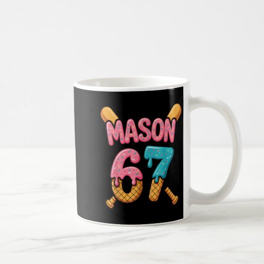 Mason 67 Ice Cream Drip Baseball  コーヒーマグカップ (右)