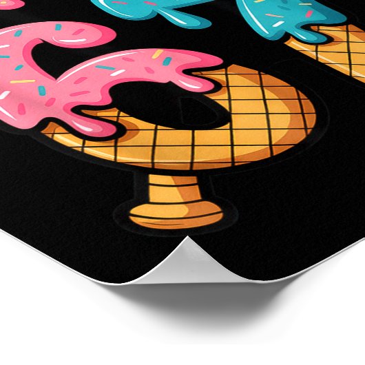 Mason 67 Ice Cream Drip Baseball  ポスター (角)