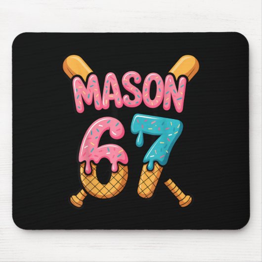 Mason 67 Ice Cream Drip Baseball マウスパッド (正面)