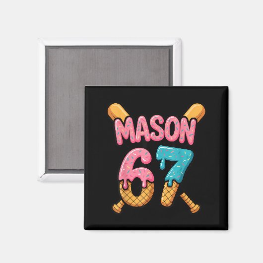 Mason 67 Ice Cream Drip Baseball  マグネット (正面/裏面)