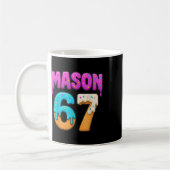 Mason 67 Ice Cream Drip Funny Meme Six Seven Dripp コーヒーマグカップ (左)