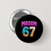 Mason 67 Ice Cream Drip Funny Meme Six Seven Dripp 缶バッジ (正面&裏面)
