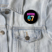 Mason 67 Ice Cream Drip Funny Meme Six Seven Dripp 缶バッジ (インサイチュ)