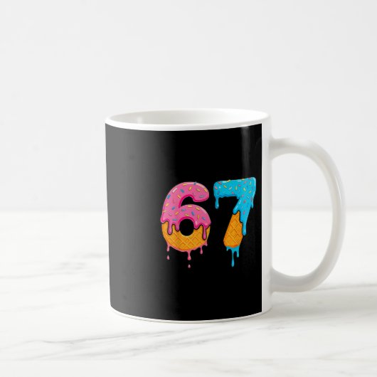Mason 67 Ice Cream Drip Meme Six Seven  コーヒーマグカップ (右)