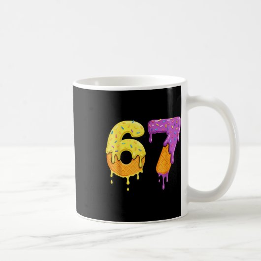 Mason 67 Ice Cream Drip Meme Six Seven Funny  コーヒーマグカップ (右)
