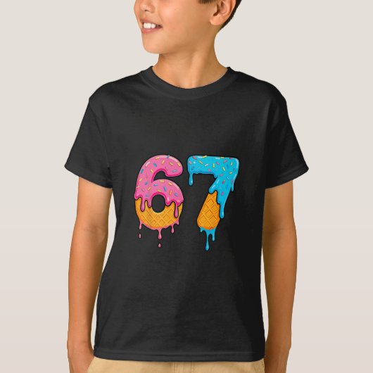 Mason 67 Ice Cream Drip Meme Six Seven  Tシャツ (正面)